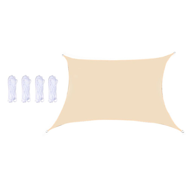 2x3m Solskydd Segel UV-skydd För Uteplats UV-skydd För Utomhusinstallation Beige