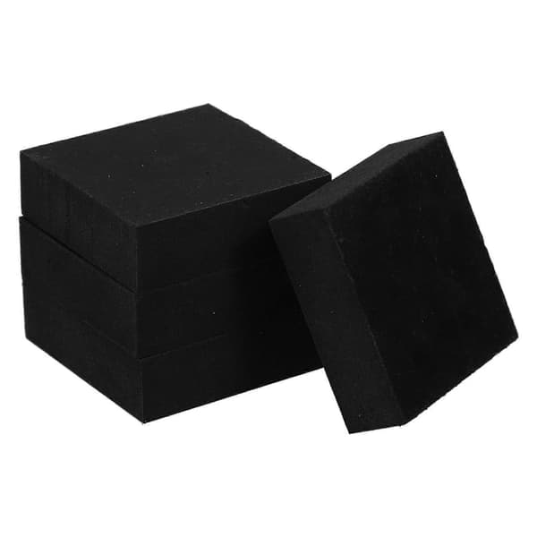 4st Heavy Duty Anti-Vibration Rubber Pads for Treadmill Exercise Equipment Riser Pad Noise Reducing Rubber Pad Floor Protector Rubber Block Black