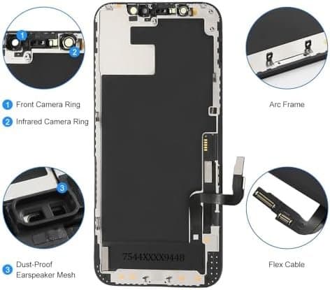 Udskiftningsskærm til iPhone 12 mini[RM] black