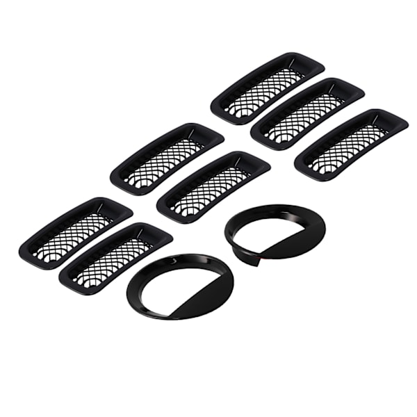 [RM]Front Mesh Grille Inserts Forlygteringe Kit til Jeep Patriot 2011 2016