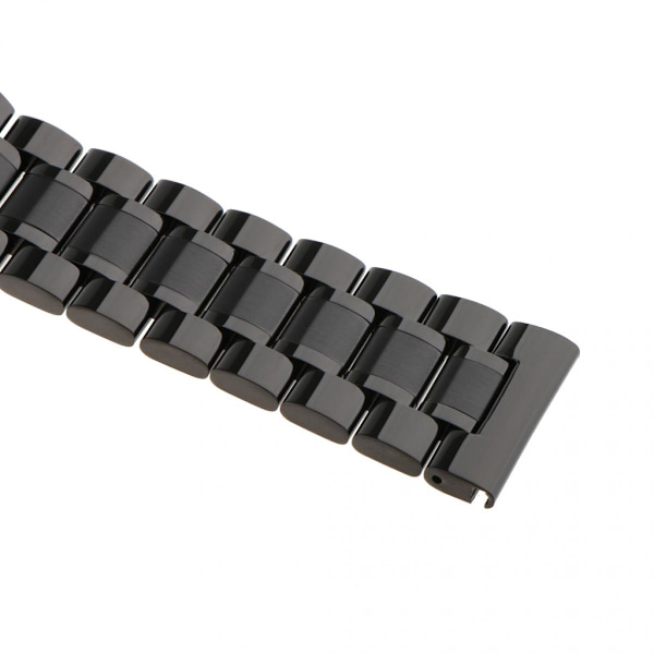 Armband för män i rostfritt stål dubbel lås svart 24mm