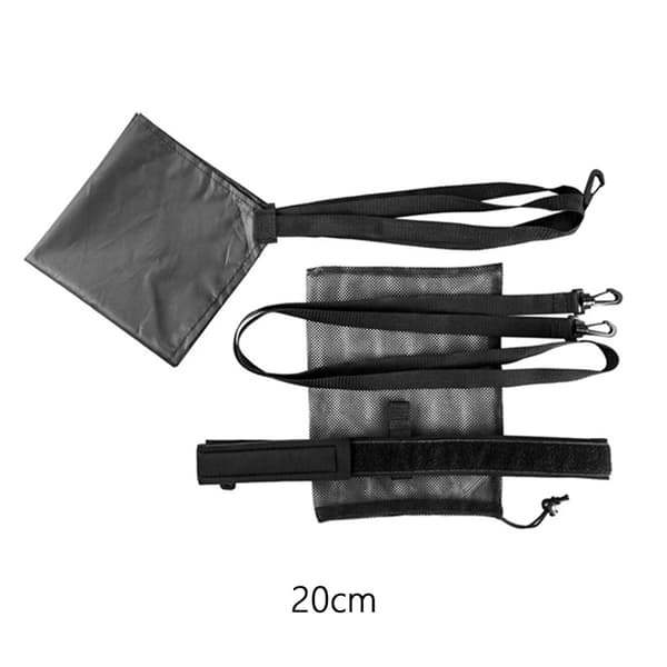 [RM] Simfallskärm Agility Träningsutrustning Simmotståndsbälte med Drag 20cm Black