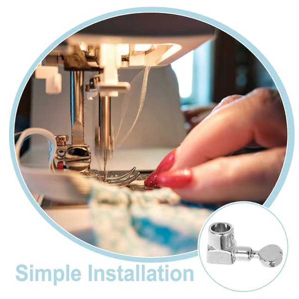 [RM]Metal Sewing Machine Needle Holder - Rotatable Handle Screw Mount Needle Clamp Home Sewing Project Accessory [YJD] Silver Silver 2.70X1.20X0.90CM