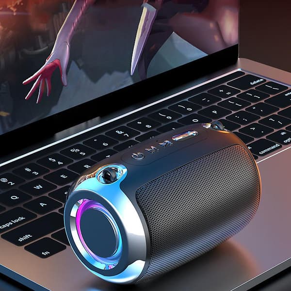 [RM]Small Speakerphone, Rechargeable, Long Battery Life, 12 Hours Music Playback