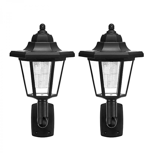 Solcellsdriven dekorativ vägglampa för utomhusbruk
