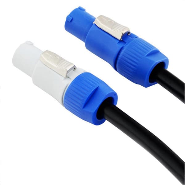 2X PowerCON 3x1,5mm2 enfas förlängningskabel 3-ledare strömkabel scenljus LED-ljus evenemangsshow, 2 meter