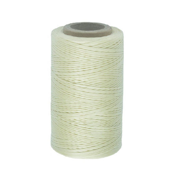 Platt Vaxad Tråd Sömnad Läderhantverk Beige 260M 150D 0.8mm