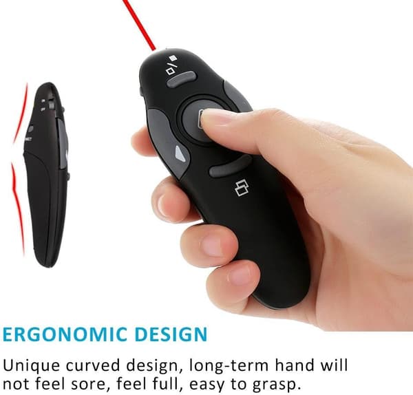 [RM]PowerPoint PPT 2.4GHz USB Wireless Remote Control with Red Laser Pointer for Teachers, Professors