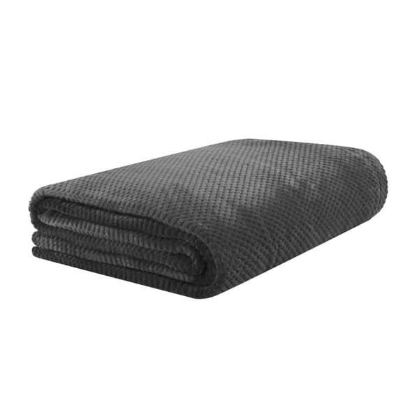 [RM] Blanket 150X200cm - Bedspread Sofa Throw Soft Blanket Quilt - Fluffy and Soft - Polyester Navy Blue dark gray