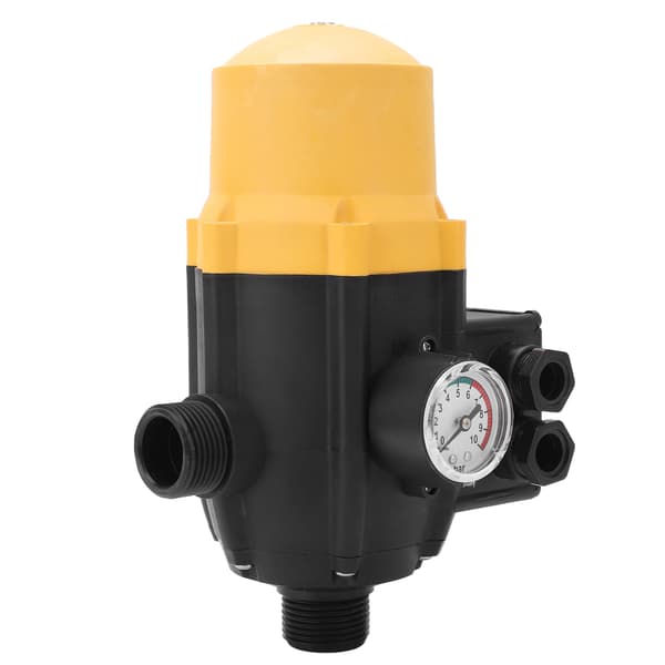 [RM]Water Pump Pressure Control Switch Waterproof Adjustable Electronic Controller Yellow 220V-240V 1.1kw