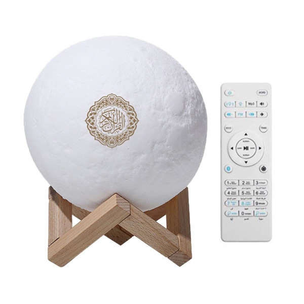 Islam 3D Moon Coran Haut-Parleur Bluetooth Moon Night Lamp Light Set 8GB TF FM