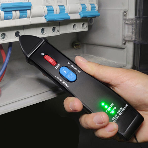 Spänningstestare Beröringsfri Justerbar Känslighet Spänningstestare Penna LED Ficklampa Elektrisk Testpenna