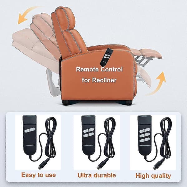 Remote Control Electric Adjustable Lift Chair - 4-Button Manual Control, 5-Pin Compatible with 2 Motors for Up/Down Movement