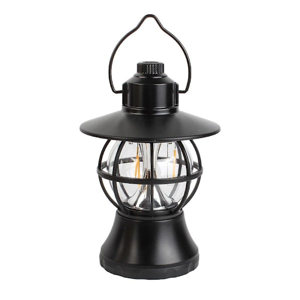 Campinglykta Batteridriven Led Campinglampa Vattentät Lykta black