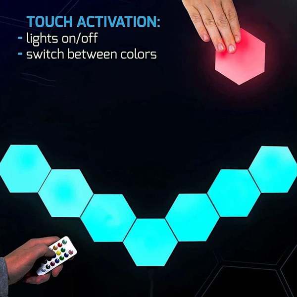 [RM]Three Hexagonal Light Panels - Hexagonal LED Light Strips KLB