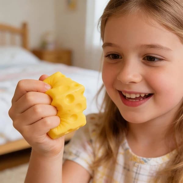 Söt Squishy Mat efter eget val - Jordgubbe, Ost, Jordnöt, Persika, Vattenmelon - Långsam Återgång Anti-Stress Sensorisk Leksak