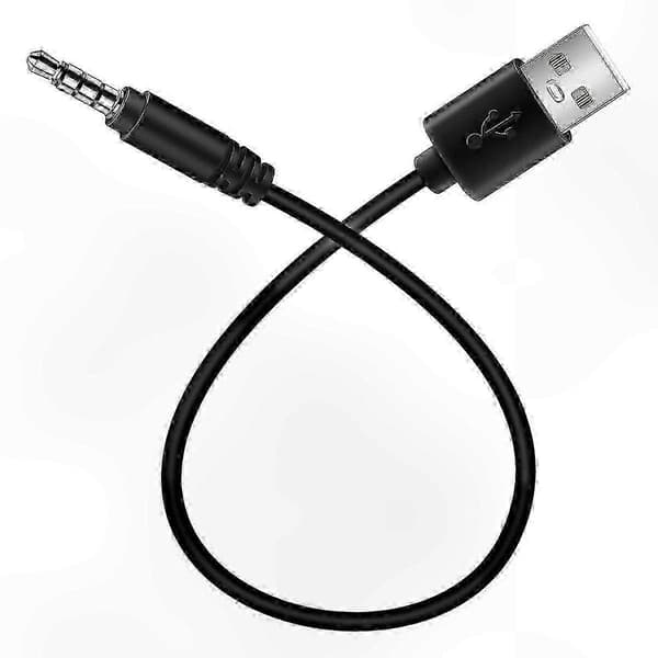 3,5 mm AUX til USB 2.0 lydkabel til bilmusikudstyr Black