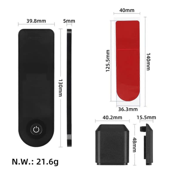 2X Elscooter Dashboard Display Kompatibel med Xiaomi 5/5Pro/5Max Elscooter Skärmfodral Instrumentbräda Panel