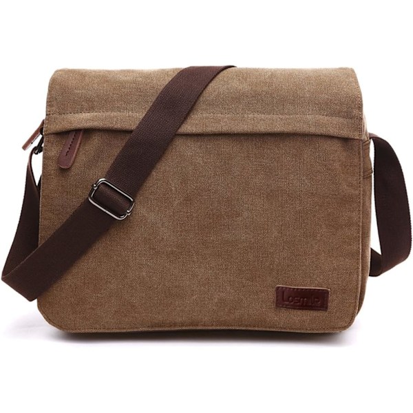 Axelväska herr canvas axelväska laptopväska skolväska