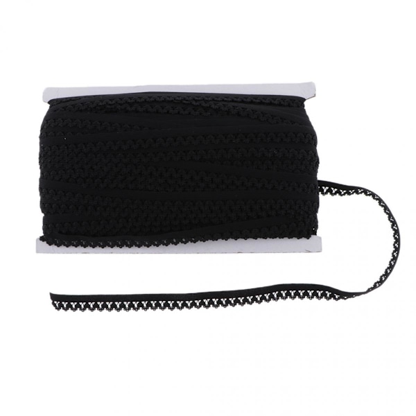 50 yard elastiskt spetsband för kläder svart pannband