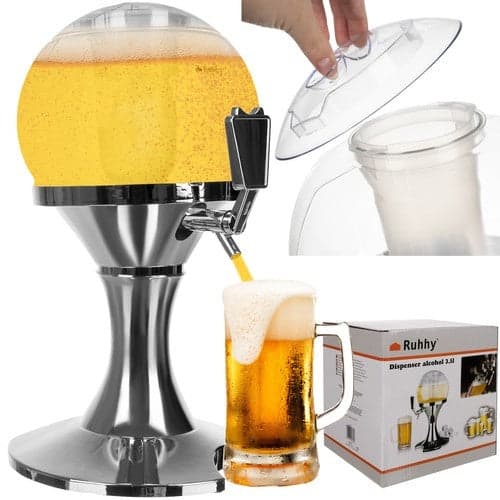 [RM]Drikkedispenser 3,5 L med isbeholder og låg, PP/silikone 1000