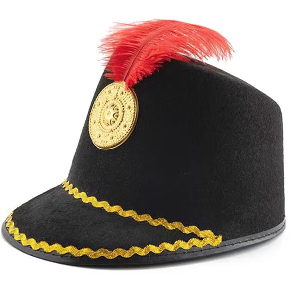 [RM][LCS] British Honor Guard Hat with Feathers, Festive Knight Hat for Cosplay Black black 0.09