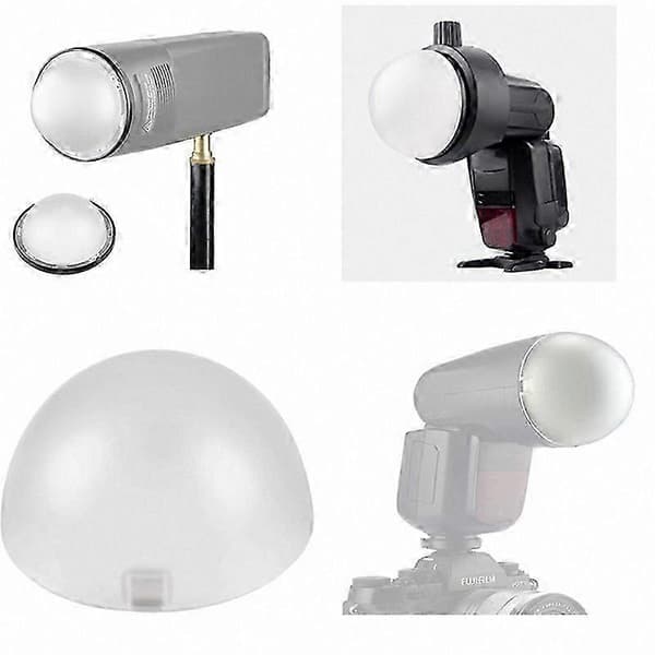AK-R11 kuppeldiffusor til Godox H200R, V1, V1-S, V1-N runde flashhoveder White