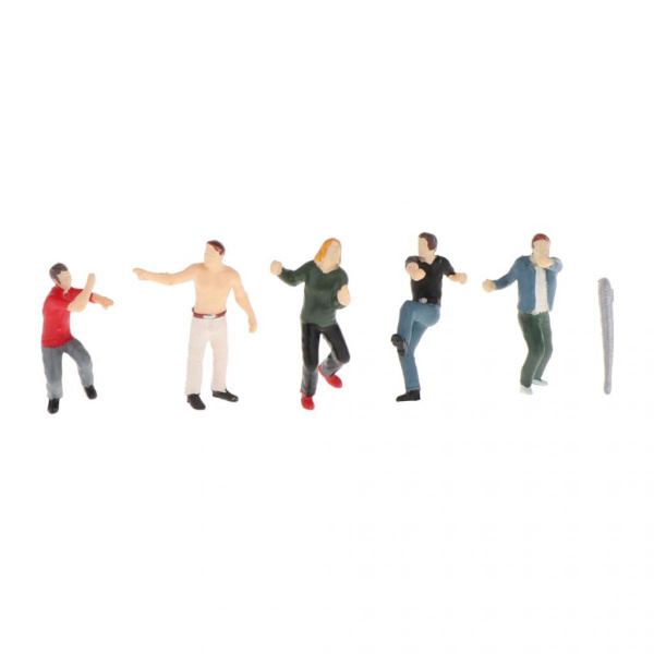 1:64 Gatubild Diorama Figurer Karaktär Resin Modell Layout Dekor Röd Stil 1