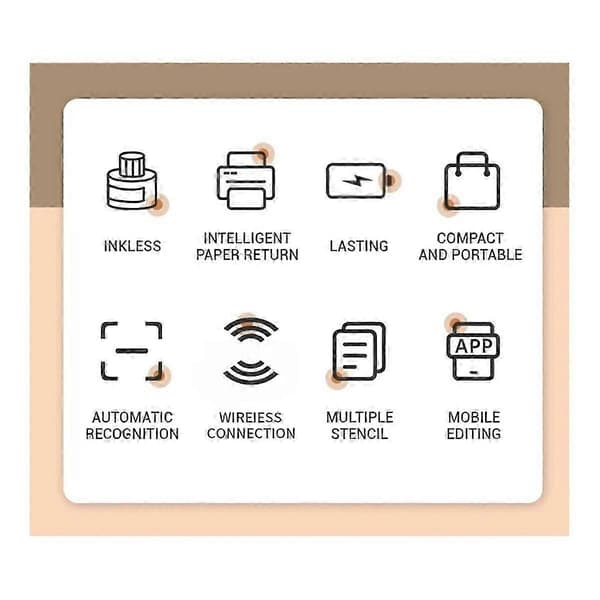 Etiket termoprinter, kompatibel med iOS, Android blækfri printer, etiketmaskine til forretning og detailhandel