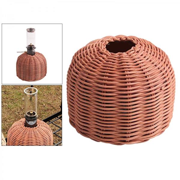 Handgjort Rattan Skydd för Gasoltub Matlagning Camping Vandring Kaffepåse S