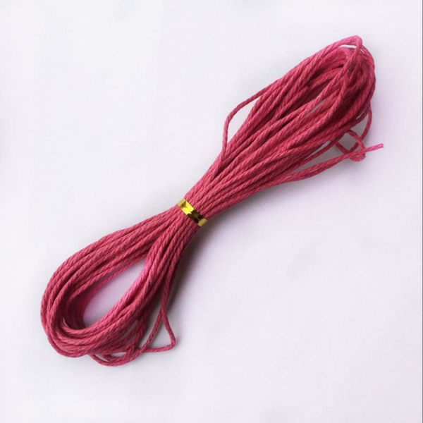 bitar 10 meter vaxad bomulls tråd för smyckestillverkning 1,5 mm bred #2