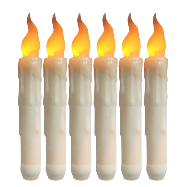Flamlöst ljus Led värmeljus Power Fake Candles Nattljus Vit