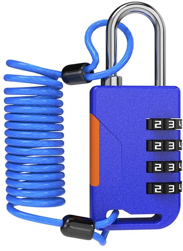 [RM]Ski Lock with Combination Lock and Foldable Cable (91.5 cm) - Security Solution for Snowboard, Bicycle, Luggage, Suitcase, Safe and Outdoor_yu