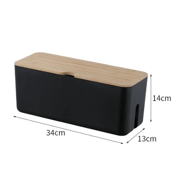 Cable Box Storage Cable Management (Black), Cable Box, Cable Hider to Keep Cables Organized, Storage Box for,A[RM]