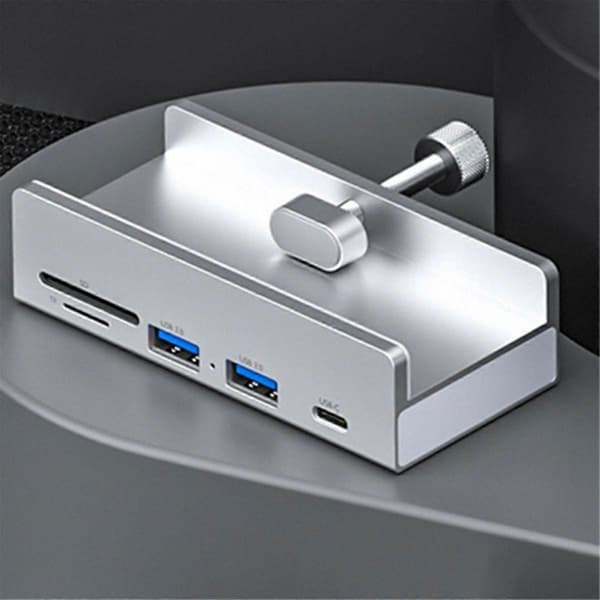 USB 3.0 -keskitin telakointiasema, hopeinen kiinnitettävä sovitin