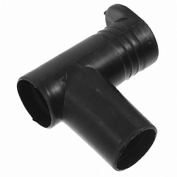 Sort plastik skabsstangstøtte til garderobestænger, sikker forbindelse til tøjstativdele, 1 stk. Black 7.00X6.10X2.50CM