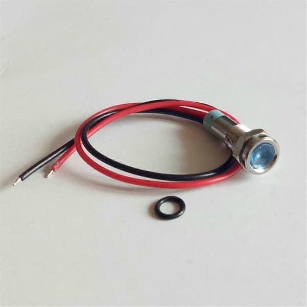 2 stk 220V 6mm Signallampe LED Metall Indikatorlampe