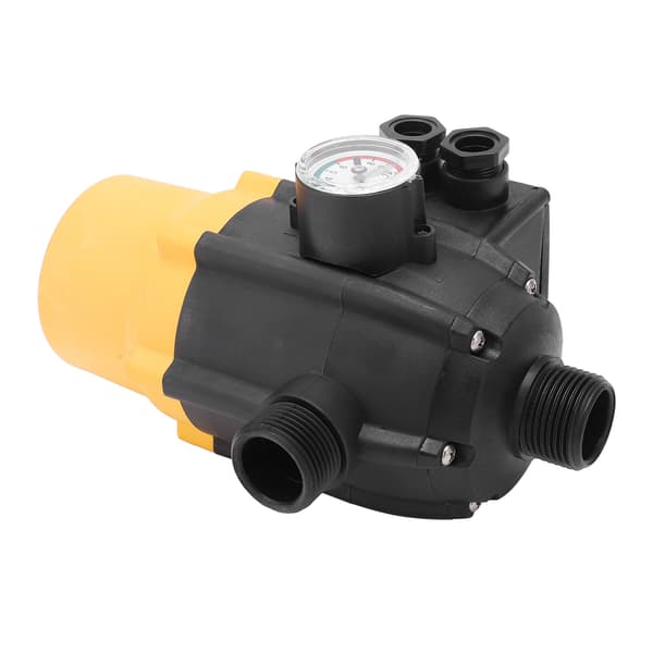 [RM]Water Pump Pressure Control Switch Waterproof Adjustable Electronic Controller Yellow 220V-240V 1.1kw