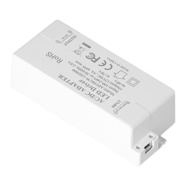 60W LED-drivertransformator AC100-240V til DC12V 5A strømforsyning til gør-det-selv-lamper