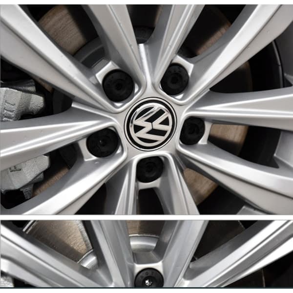 [RM] Passer til Volkswagen 5-grenet navkapsel, ringlogo 135 mm (4 stk)