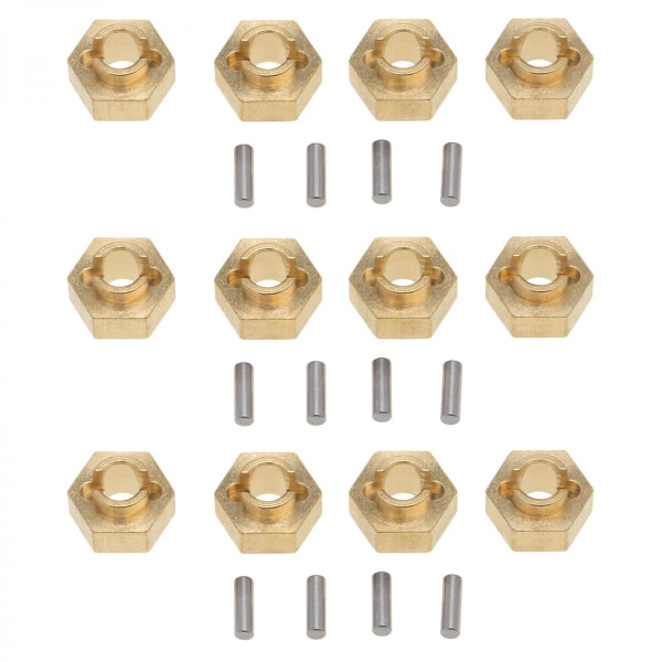 12x RC 3mm mässing hex-adapter för Axial SCX24 lastbil gör-det-själv-tillbehör AXI00001