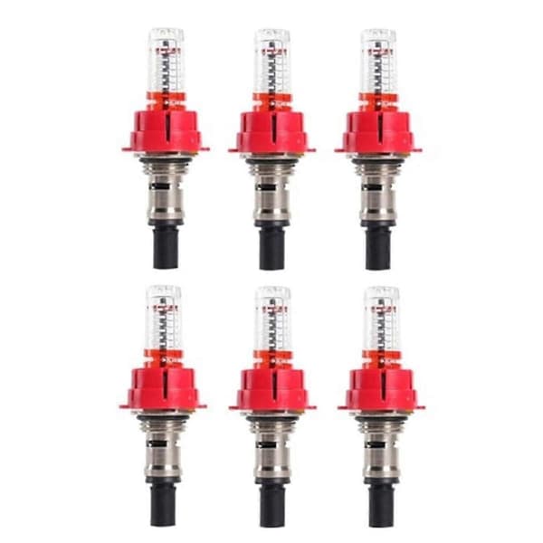 [RM] 6-pack flow meter for underfloor heating manifold, visual flow monitoring regulator compatible with underfloor heating