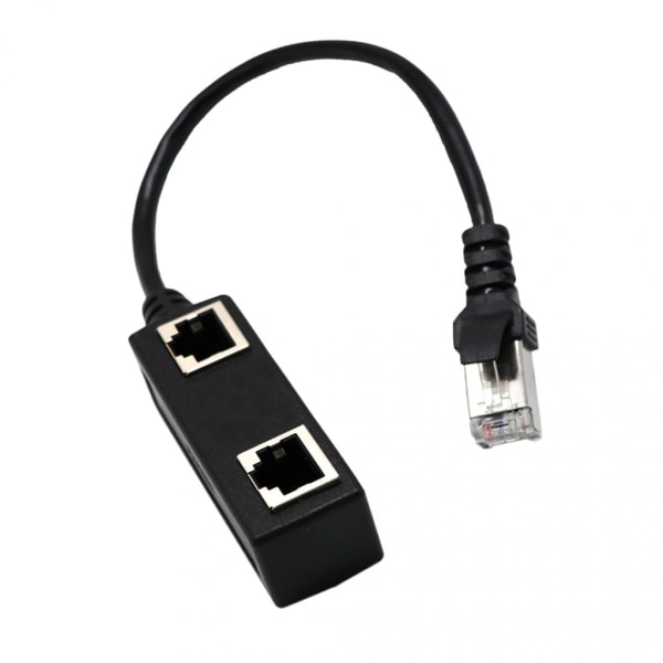Till 2 LAN RJ45 Socket Ethernet Splitter Adapter Network Y Splitter Plug Extender Adapter