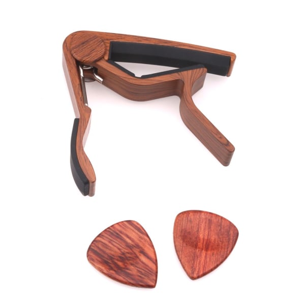 Gitarr Capo 2st Plektrum Trä