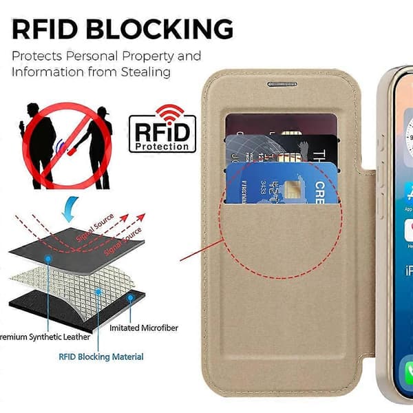 [RM] Kompatibelt etui til iPhone 17 Pro Max, kompatibelt med MagSafe, rombeformet PU-lædercover Gold