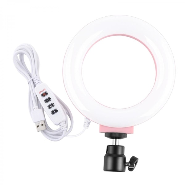 Selfie Ring Light med Tre Färgtemperaturer, USB-driven för Video Vlogging, 4.7 Tum Ring Light