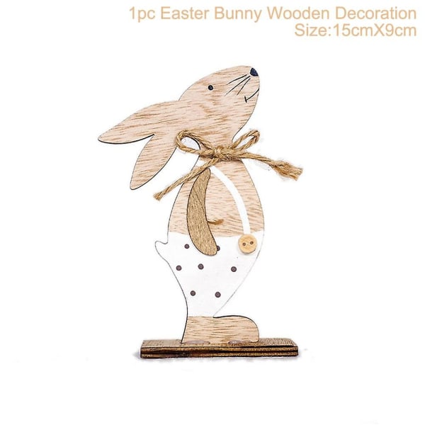 Påskhare Träprydnader Glad Påsk Dekoration För Hemmet Kanin Påskägg Festdekoration Hängen Påskhare Dekor Gåva Rabbit3