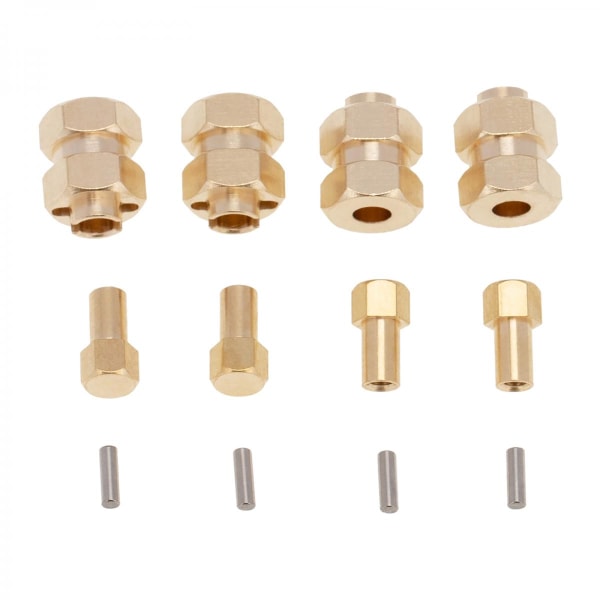 Delar Mässing Hjulnav Hex Drive Adapter Förlängningsvikt Passar SCX24 AXI00002 AXI00001 AXI90081 1/24 RC Crawler Bil Uppgraderingsdelar