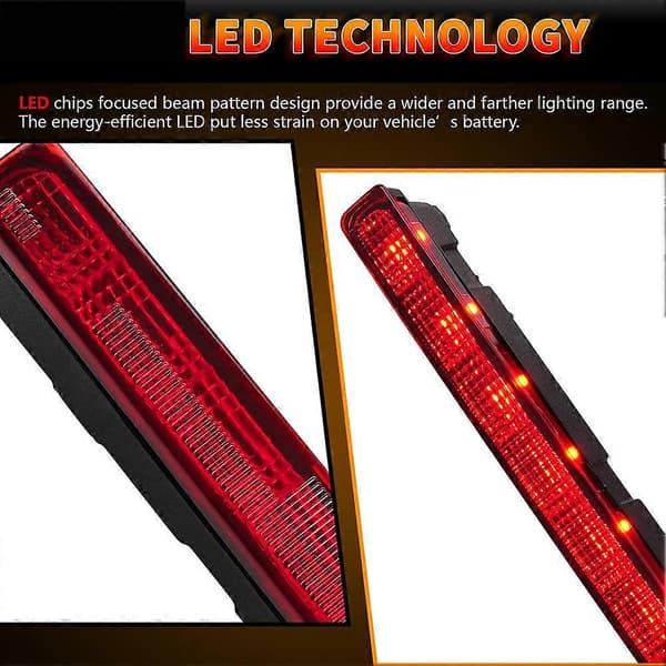 923-297, 68338388AC Center High Mount Stop Light Tredje 3. Bremselys Samling til Jeep Gladiator 2020 2021 2022