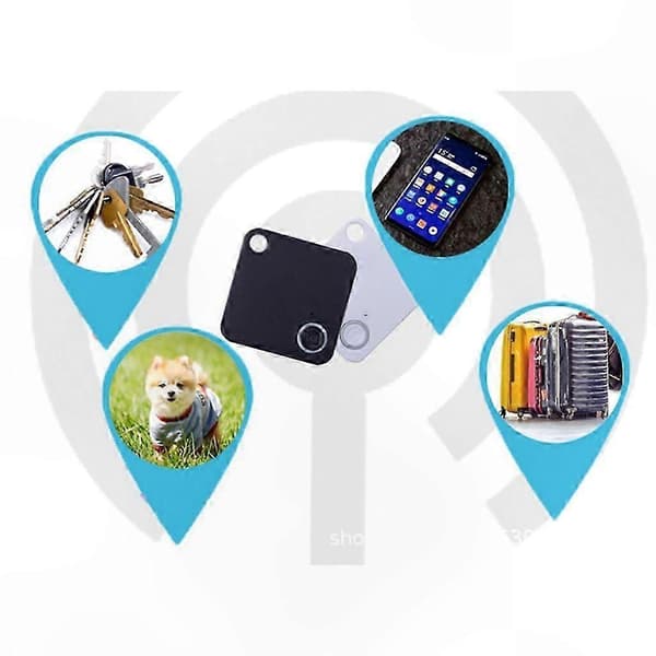 Bluetooth Tracker Combo Pack Nøglefinder Slankt Design GPS-kompatibel Genstandsfinderløsning Black